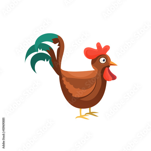 Rooster Simplified Cute Illustration