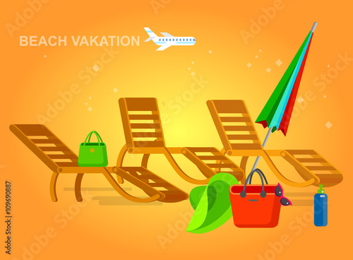 wooden beach chaise longue 