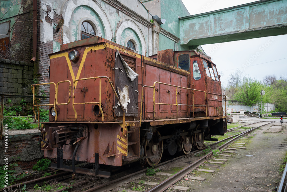 train on the tracks in Russia