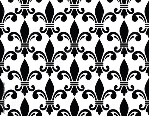 French style seamless pattern - Fleur de lis symbol