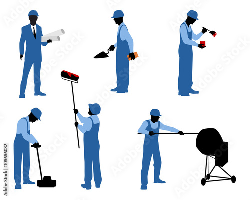 Six different workers