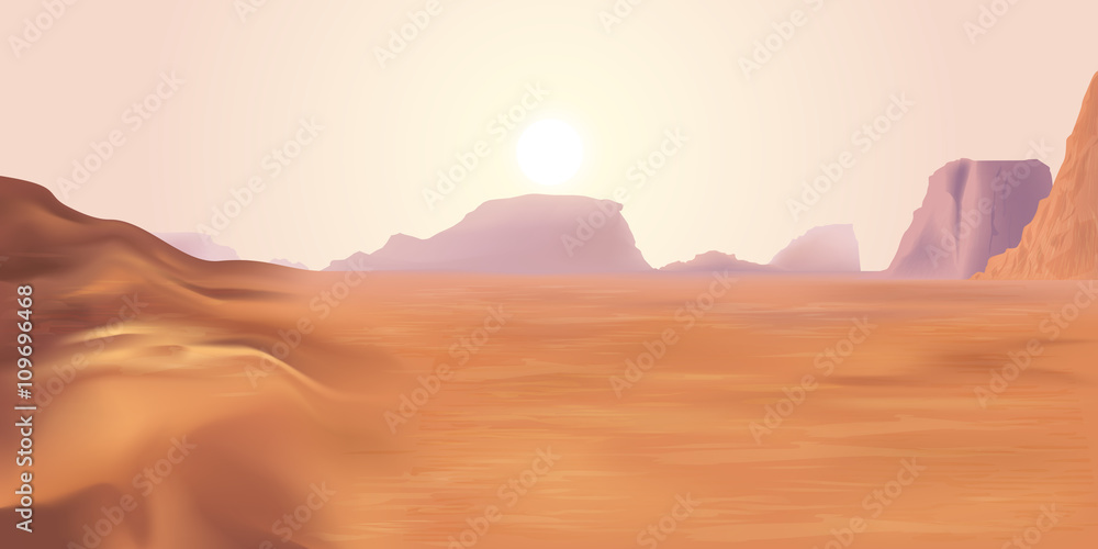 Paysage planète Mars