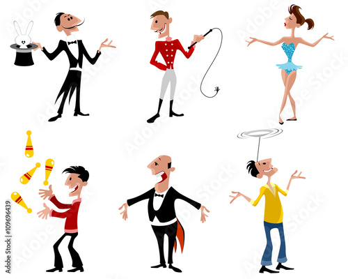 Six circus artist