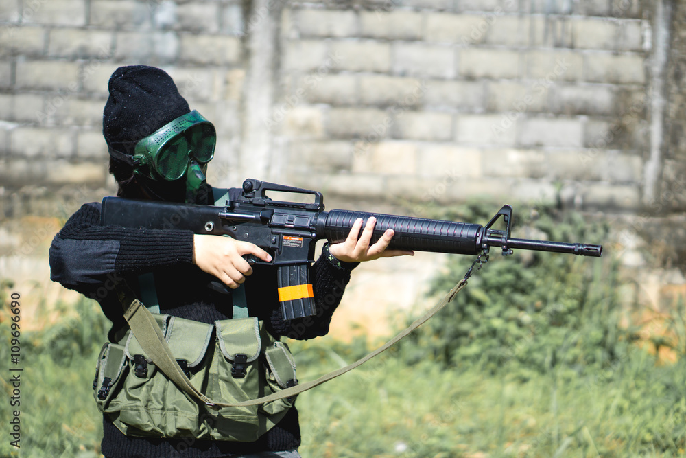 Thai air soft gun player Thai air soft gun player
