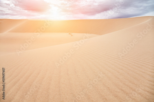 White sand dunes in Mui Ne  Vietnam