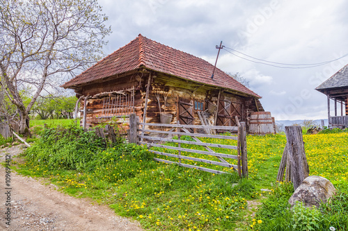 Traditional Village Building from the mountains of Trasylvania photo