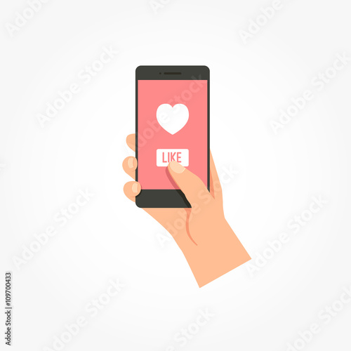 Phone Heart Like Icon