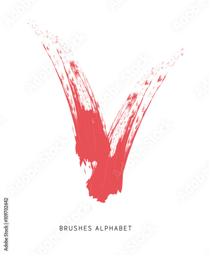 Alfabeto spennellato lettera V