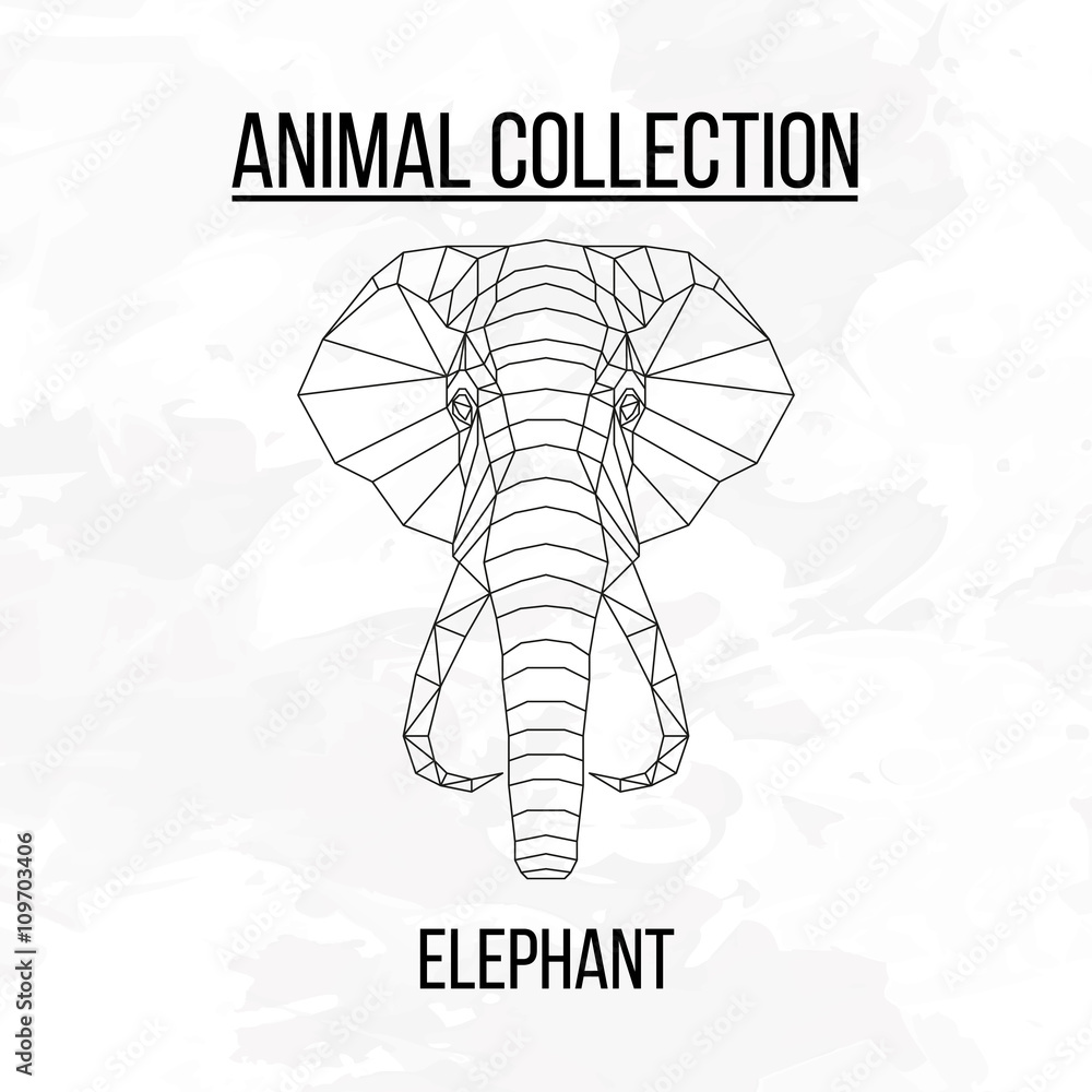 Obraz premium Geometric elephant head