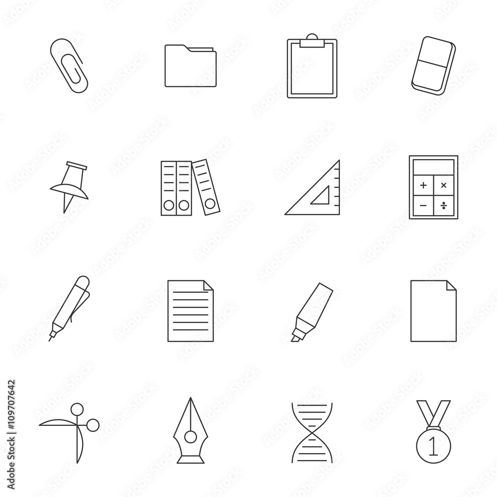 School education outline icons vol 2 School education outline icons vol 2