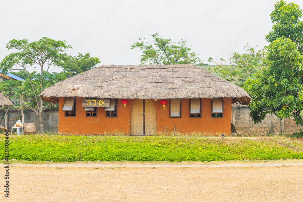 Fototapeta premium Santichon village Chinese style in Mae Hong Son Thailand