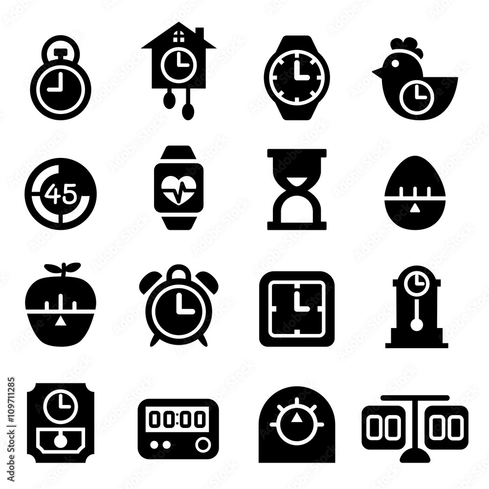 Time and Clock icon Time and Clock icon