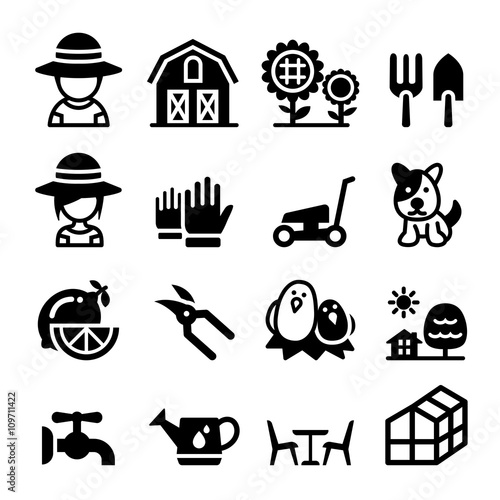 Garden icon set