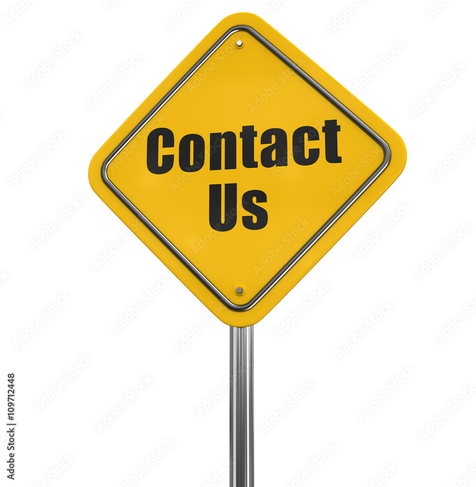 Contact Us road sign. Image with clipping path Contact Us road sign. Image with clipping path