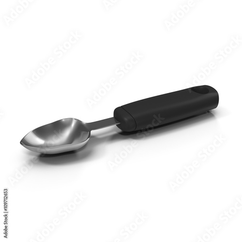 Ice cream scoop, spoon isolated on white.