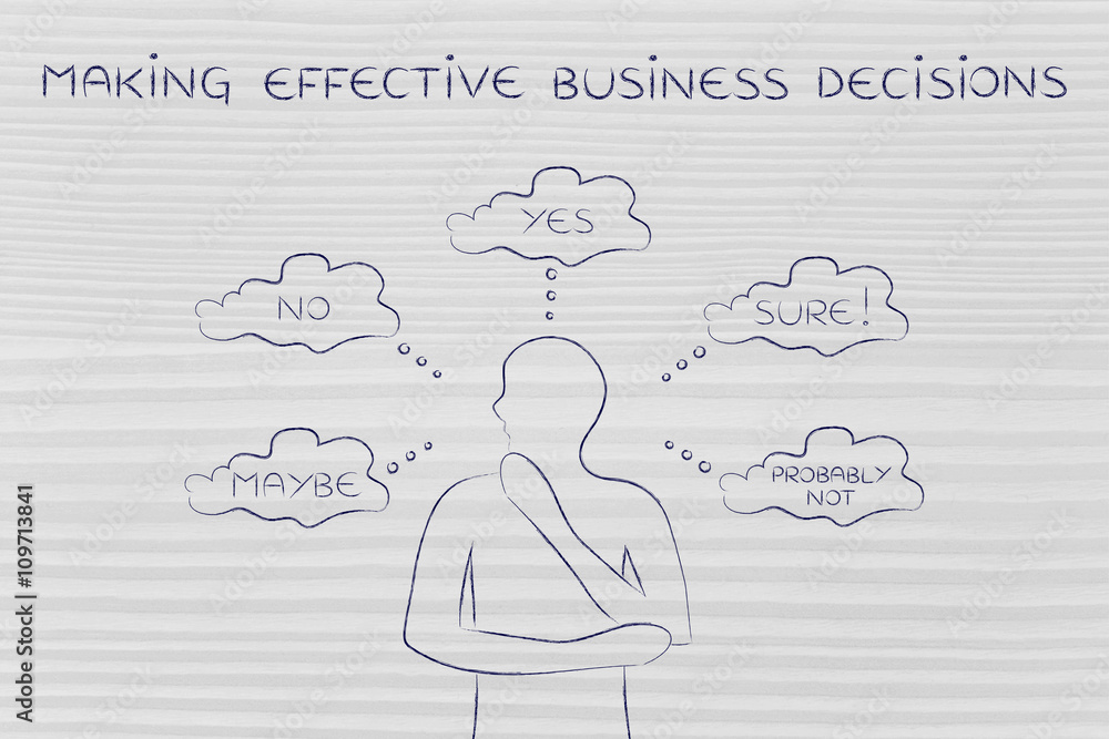 thoughtful man trying to choose, making effective business decis thoughtful man trying to choose, making effective business decis