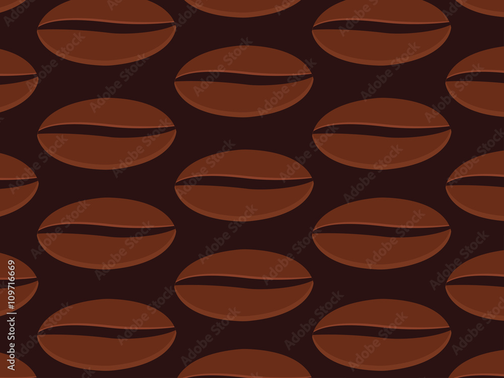 Obraz premium Seamless coffee beans background