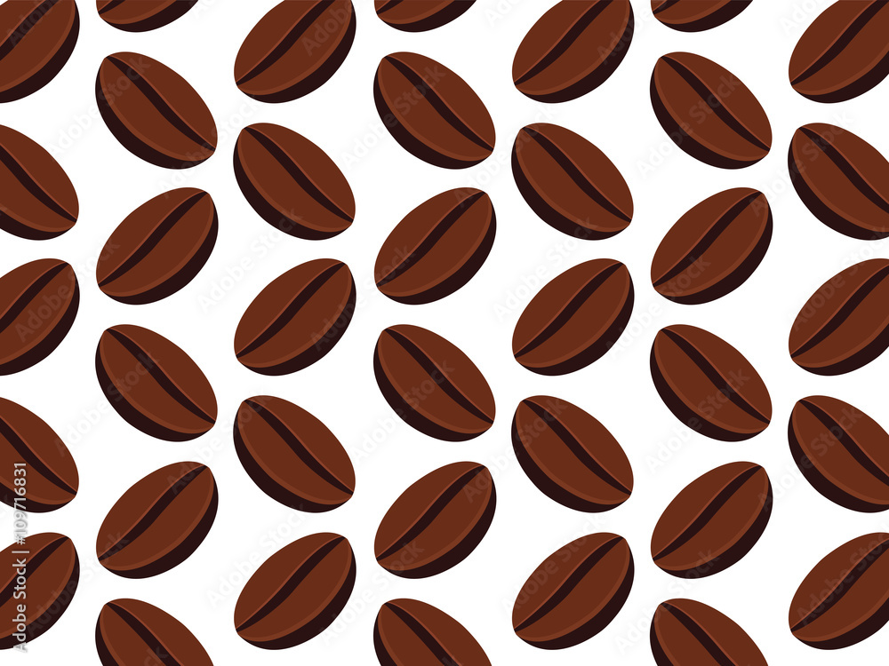 Seamless coffee beans background Seamless coffee beans background