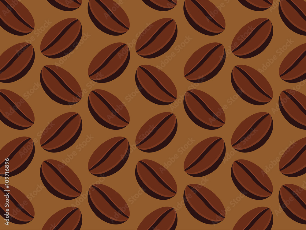 Obraz premium Seamless coffee beans background