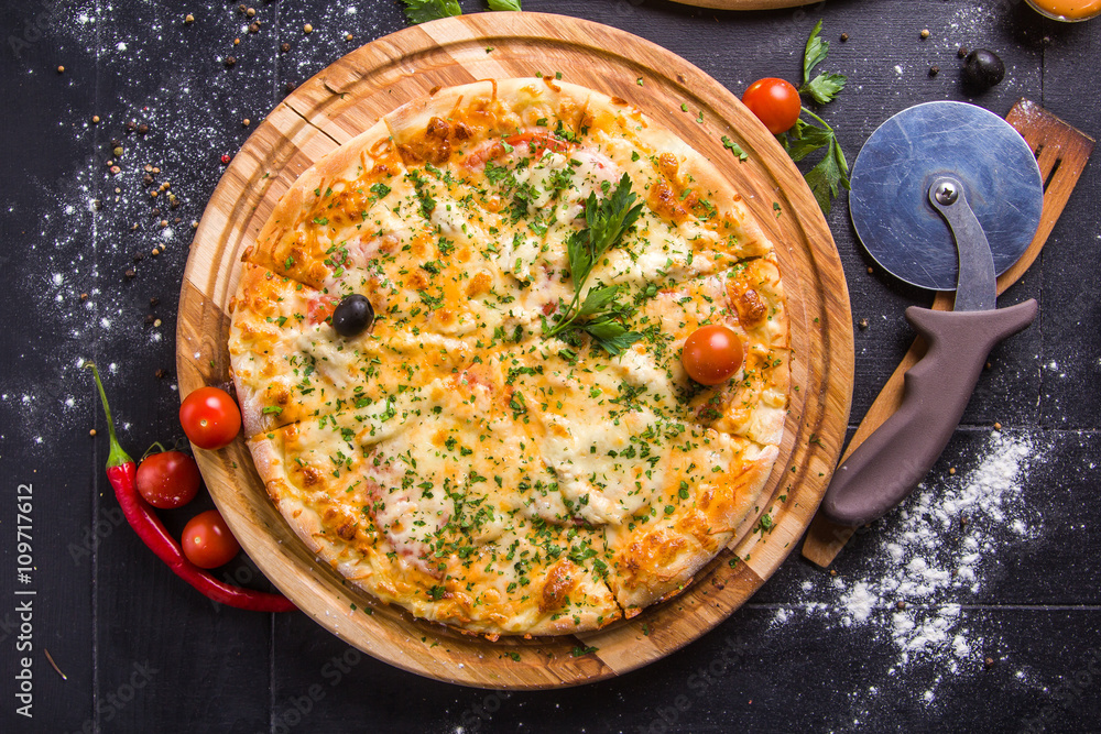 Fresh baked pizza Fresh baked pizza