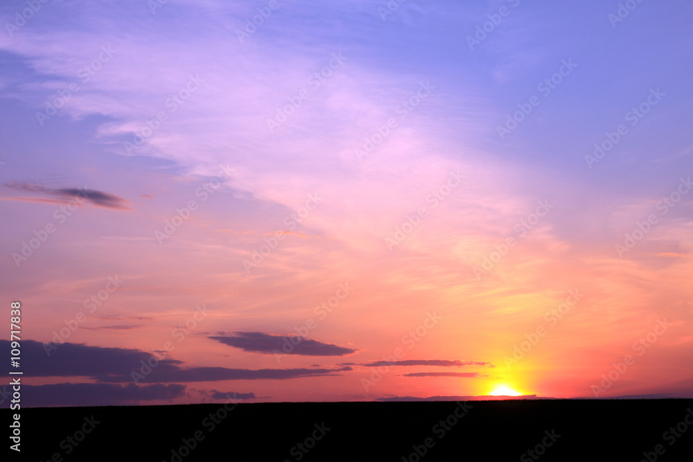 Sunset sky background. Beautiful sky. Landscape. Sunny sunset in a field. Sunset sky background. Beautiful sky. Landscape. Sunny sunset in a field.