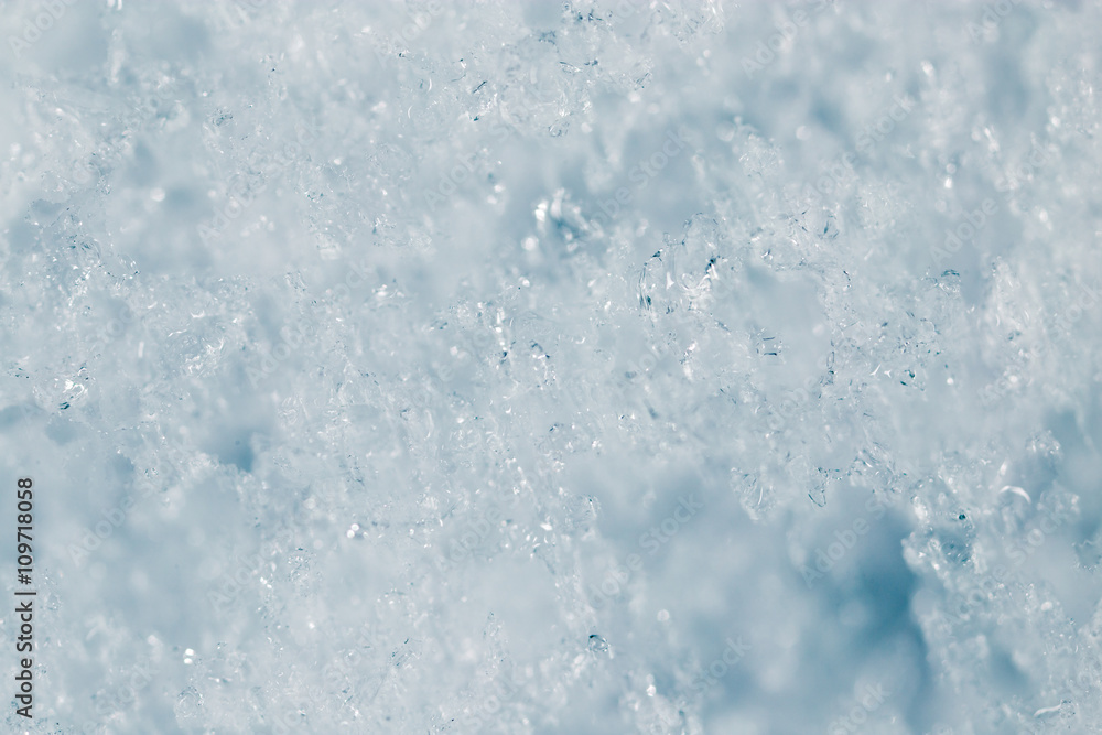 Obraz premium Snow in nature as a background. macro