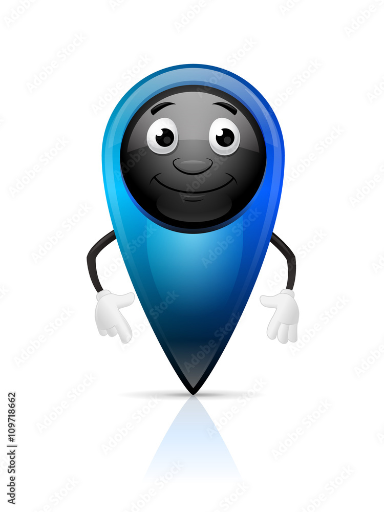 Map pointer cartoon mascot vector illustration Map pointer cartoon mascot vector illustration