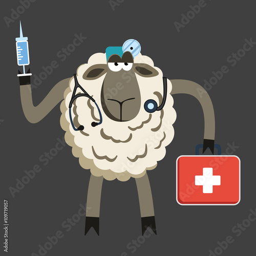 Photos Stubborn Lamb Doctor Vector