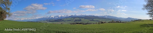 panorama alpen, längenberg, bern, schweiz