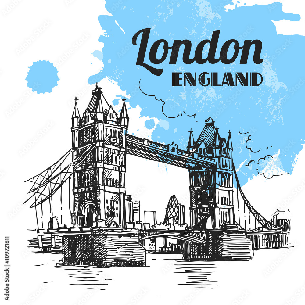 Obraz premium illustration London bridge