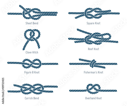 Fotografia Nautical rope knots