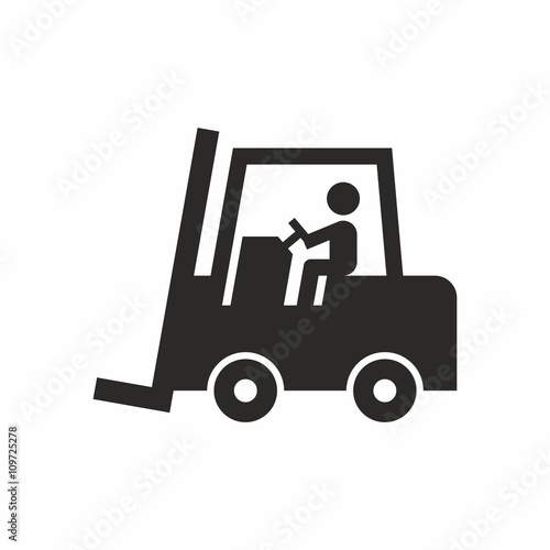 Forklift truck icon © Janis Abolins