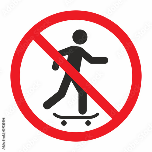 No skateboarding sign