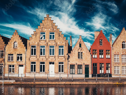 Houses in Bruges Brugge, Belgium