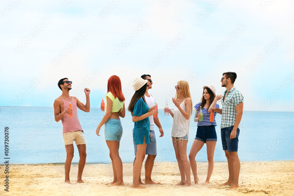 Beautiful young people having fun on beach Beautiful young people having fun on beach