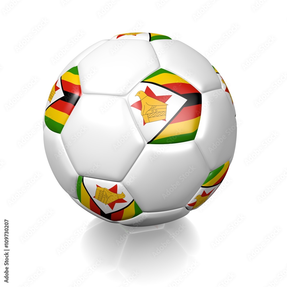 Football soccer ball with a national flag texture Football soccer ball with a national flag texture