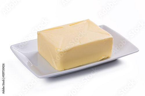 block butter on plate
