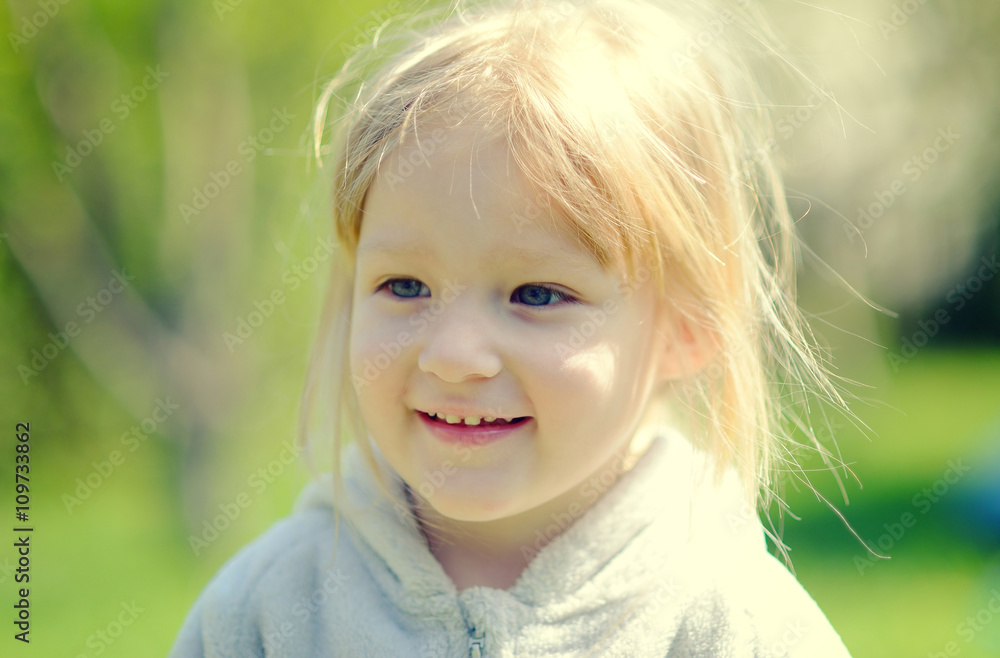 Cute little girl in the sunshine. Cute little girl in the sunshine.