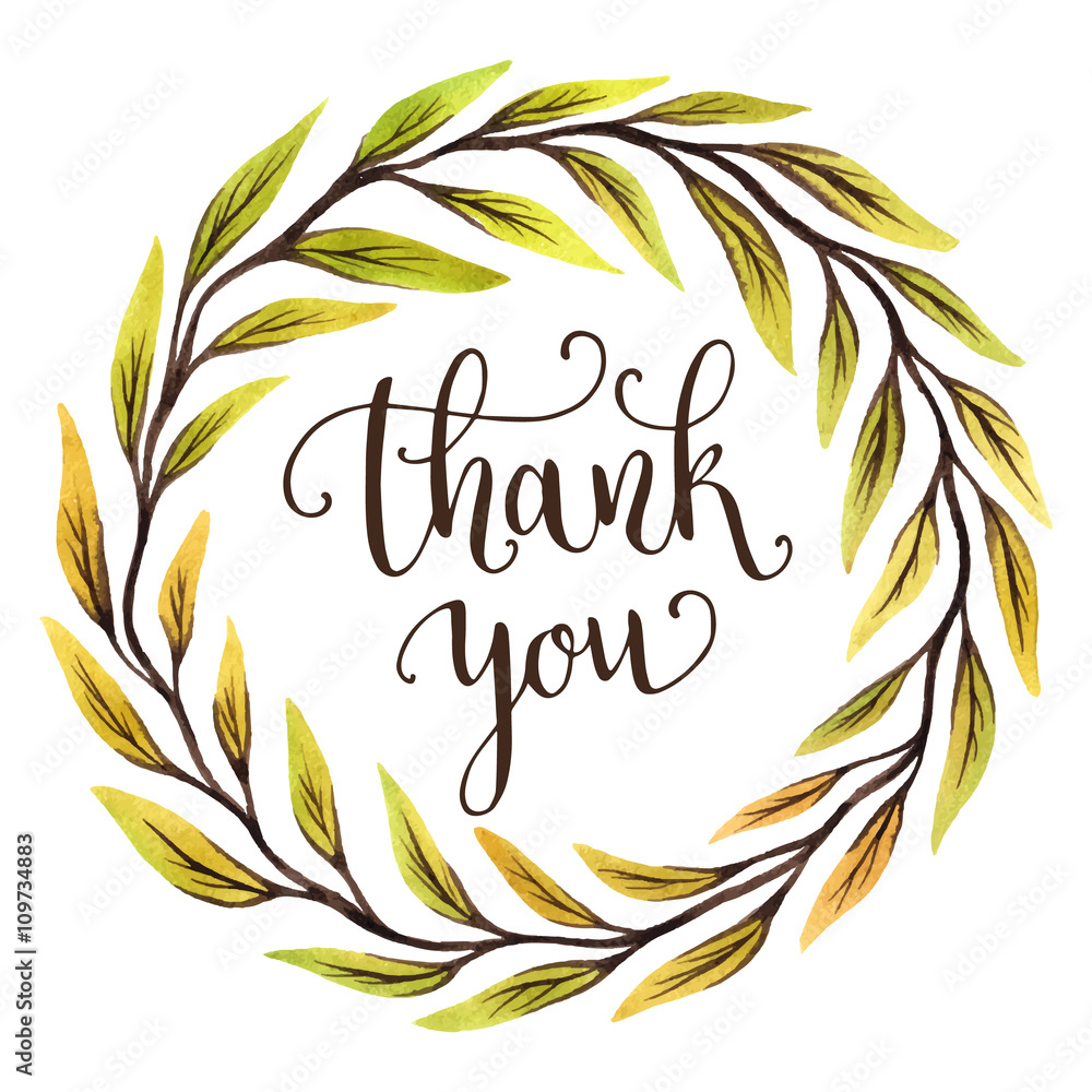 Thank you watercolor background