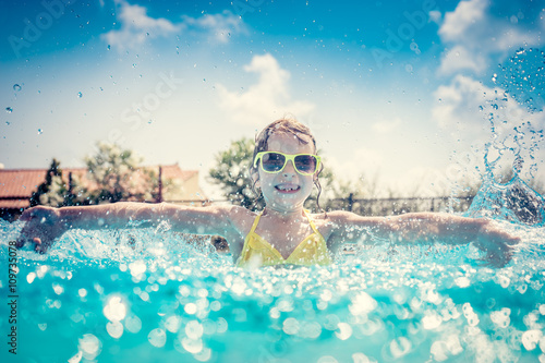 Child in swimming pool