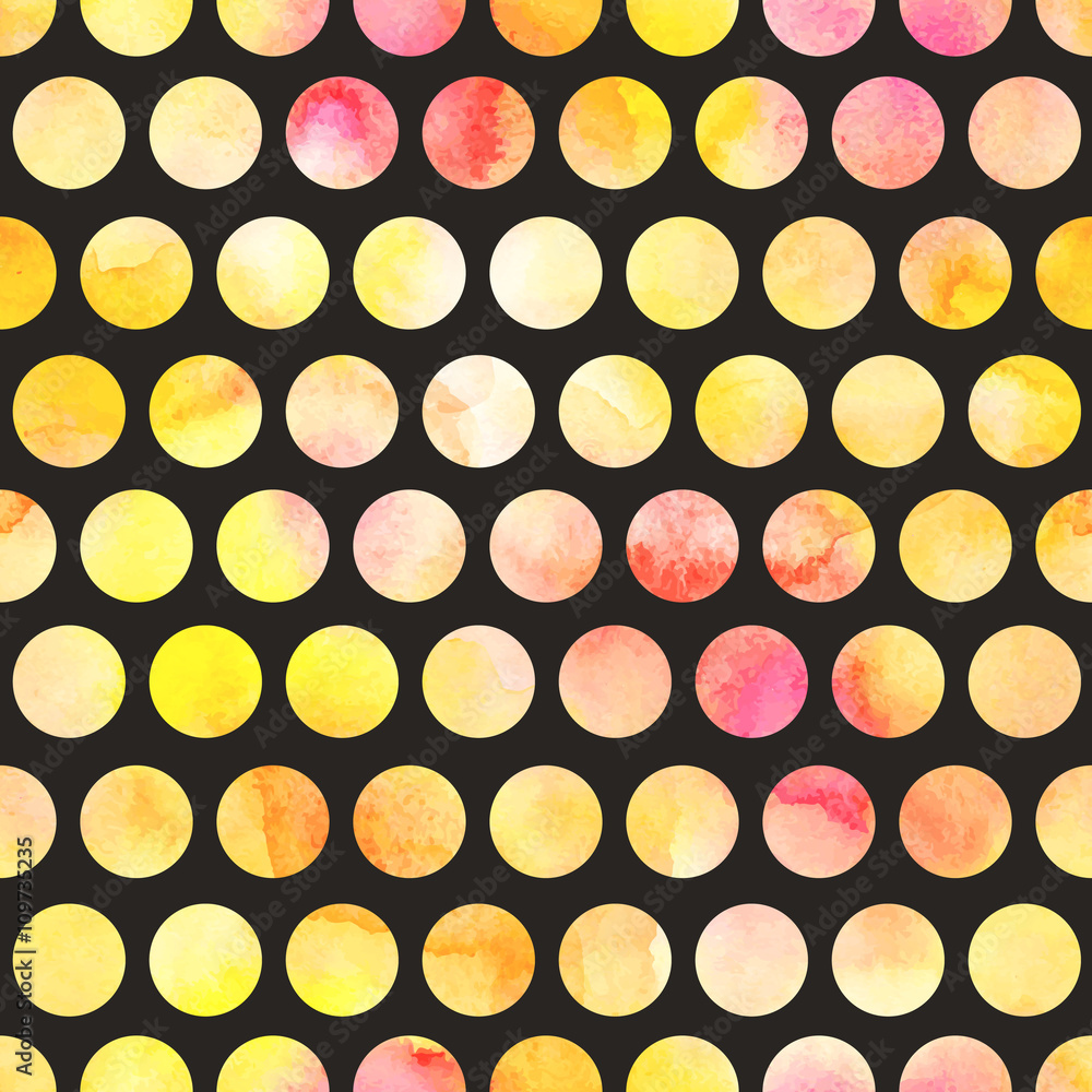 Seamless pattern with hand painted polka dots Seamless pattern with hand painted polka dots