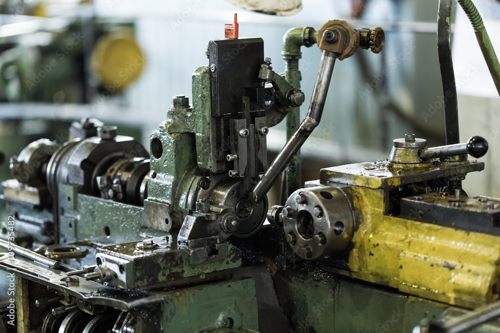 A machine tool during a break between works. A machine tool during a break between works.