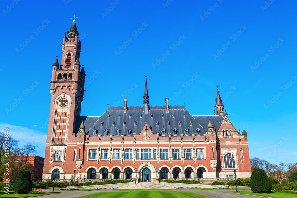 Naklejka premium Peace Palace in The Hague, Netherlands