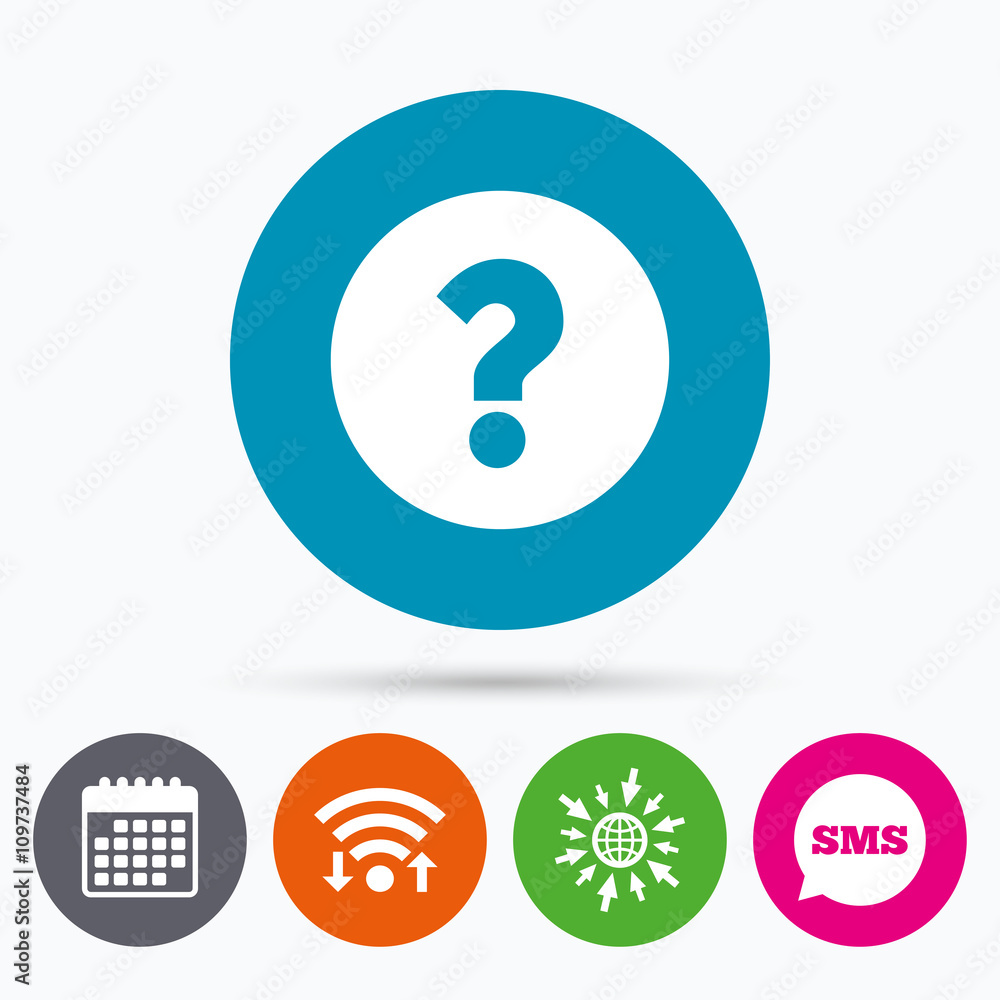 Question mark sign icon. Help symbol. Question mark sign icon. Help symbol.