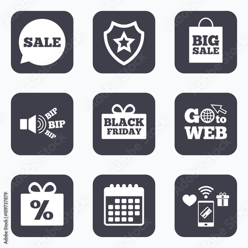 Sale speech bubble icon. Black friday symbol