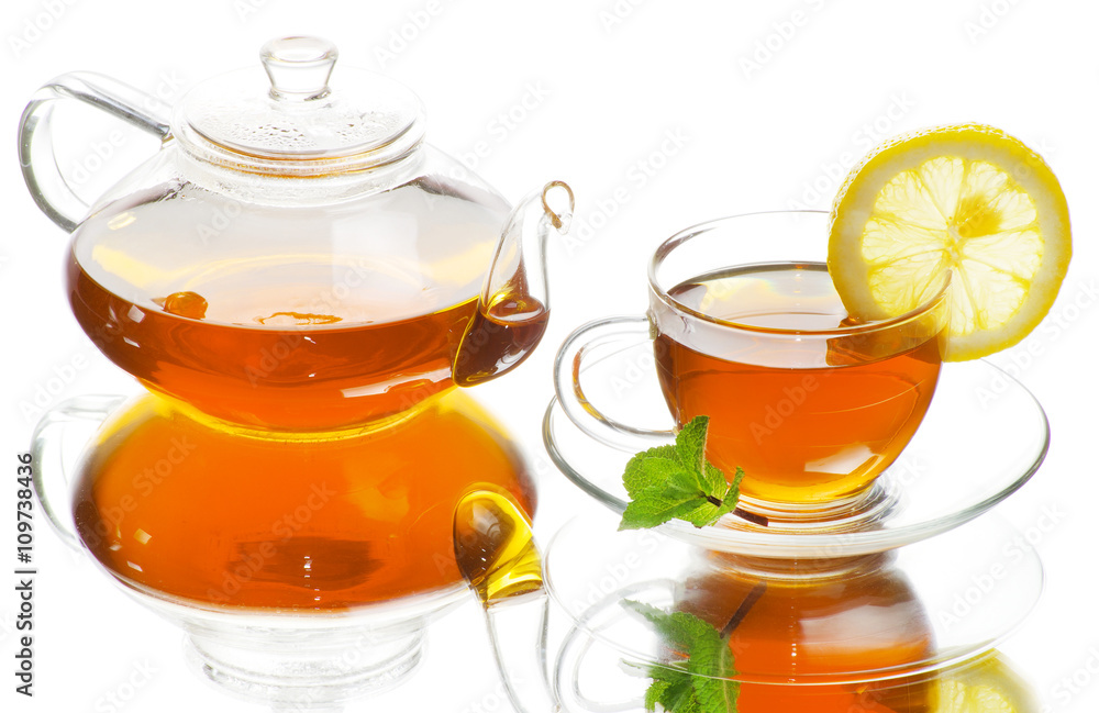 Glass cup of tea Glass cup of tea