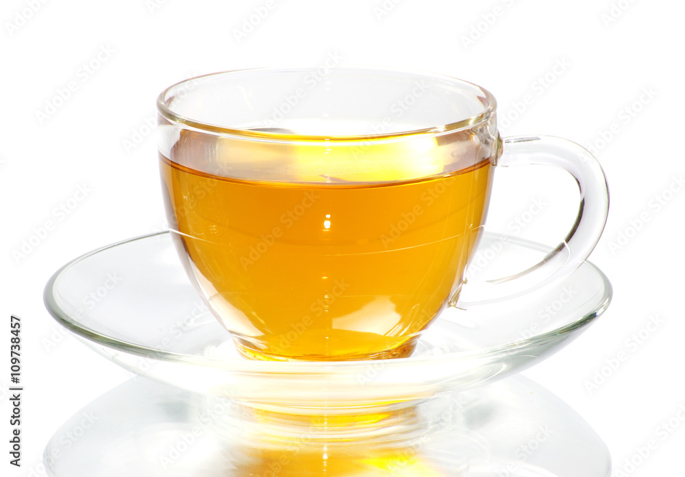 Glass cup of tea