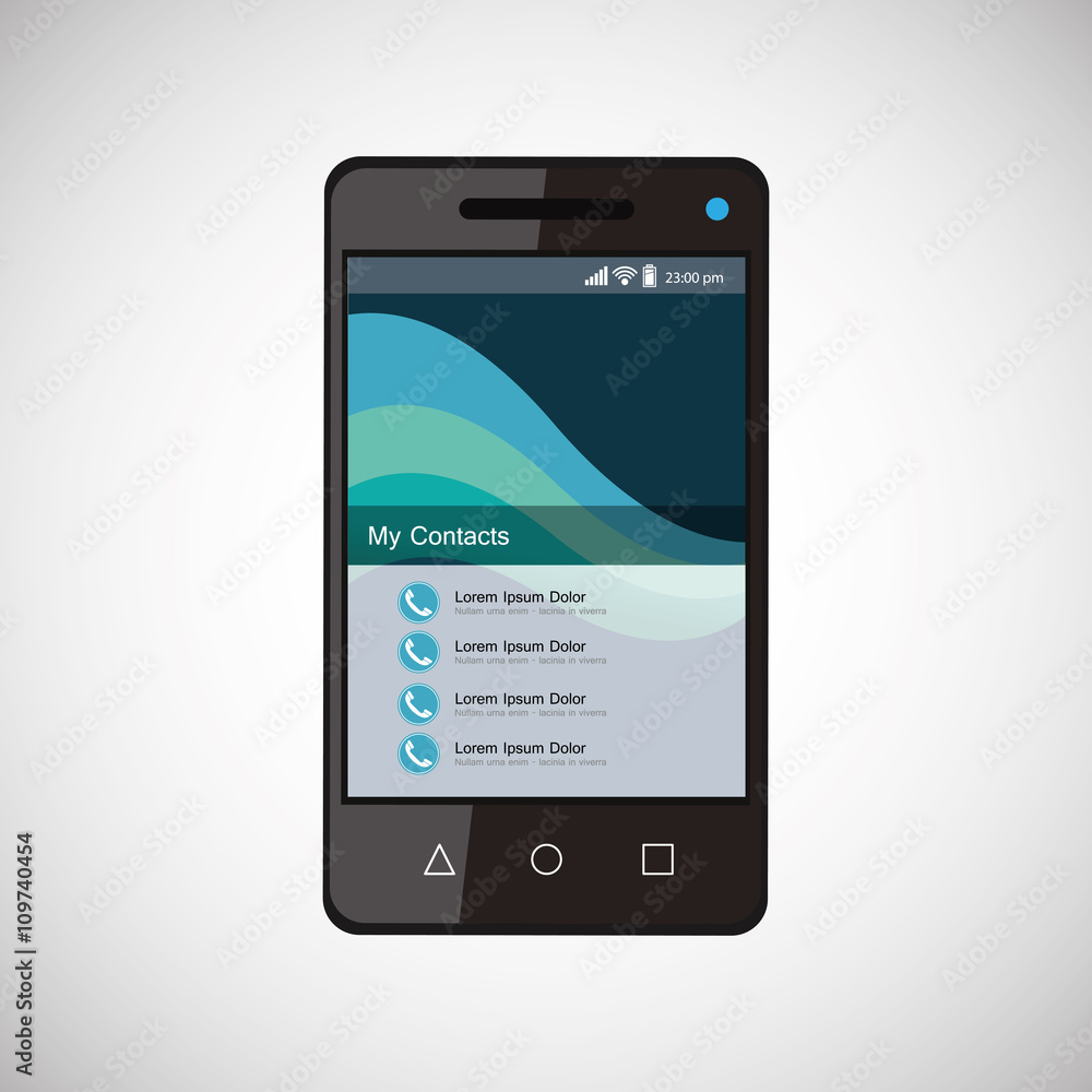Smartphone design. cellphone concept. isolated illustration Smartphone design. cellphone concept. isolated illustration