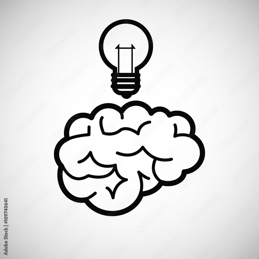 Creative design. Think concept. Mind icon Creative design. Think concept. Mind icon
