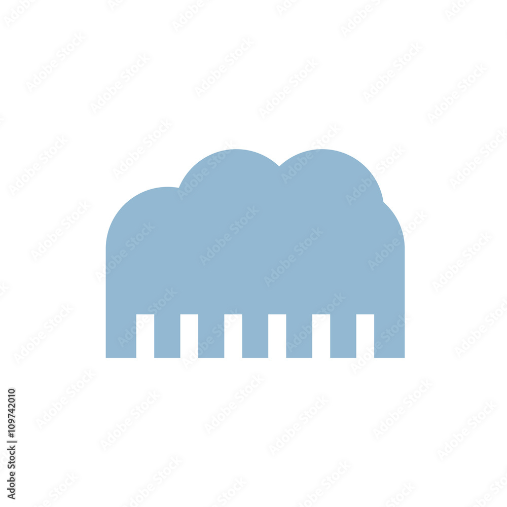 Cloud rain color web icon illustration Cloud rain color web icon illustration